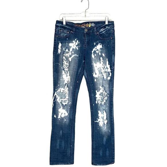 Mudd Distressed Straight Leg Jeans Sz 9 - Picture 1 of 8